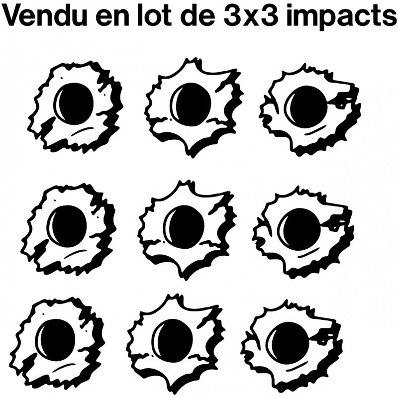 Lot de 3x3 Impacts
